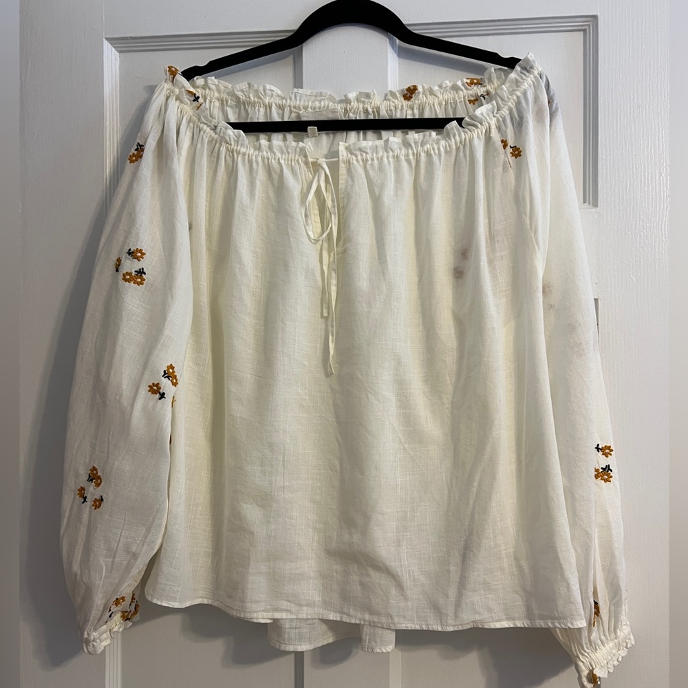 The Great Cream Flower Blouse in Size 2